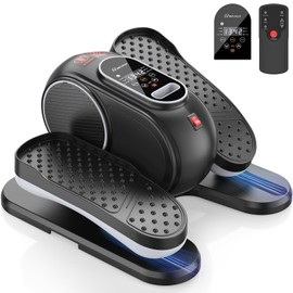 ANCHEER Under Desk Elliptical Machine, Electric Seated Pedal Exerciser Machine with 12 Adjustable Speed, Quiet & Portable, LCD Display (Gray)