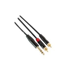 Digiflex HIN-1S-2R-15 15 Foot Pro Splitter Cable -TRS to 2 x RCA Plug