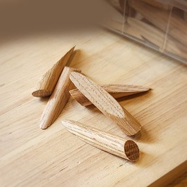 100 Pack Pocket Hole Plugs, Premium Wood Jig for Woodworking Tool, Storage Case Included for DIY Projects (Oak)
