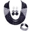 aczuv 8 Lines Statement Strand Necklaces Nigerian Wedding African Beads