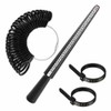 Ring Sizer Measuring Tool Set, Black Plastic Ring Sizer Gauge