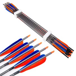 Pinals Archery 340 400 500 Spine Carbon Arrows for Compound Recurve Bows Hunting Target Traditional Longbow 30 inch Arrow Shaft 12PCS(400 30")