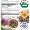 PureCo Organic Milk Thistle Capsules 80% Silymarin 9,000mg of Milk
