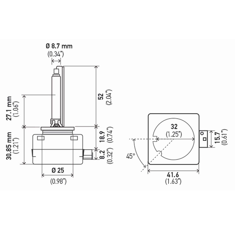 Hella D1S4300K Foco Xenón Standard en Caja con Instructivo Gráfico