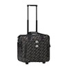 16" Rolling Trolley Shoulder Carryon Bag Luggage (Greek Key Coffee)