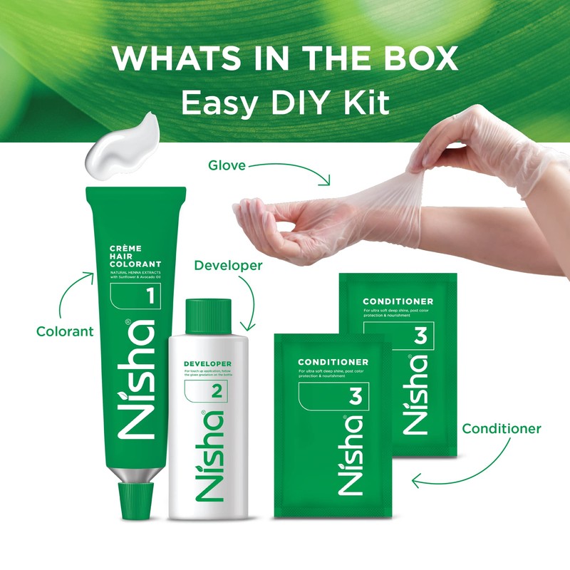 Nisha Creme Hair Color Permanent Hair Dye Color Kit With