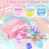 24 Pack Valentines Day Gift with Slime, Heart Bulk Slime