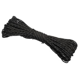PATIKIL 65ft Reflective Guyline Camping Paracord 2mm Tent Cord Guyline Rope Nylon Paracord Rope for Camping Tent Tarp Hiking (Black) (20M)
