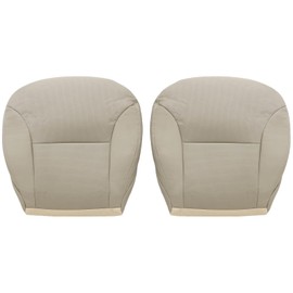 NLQR Front Driver and Passenger Side Bottom Replacement Seat Covers Tan Microfiber Leather Compatible with Lexus ES300 ES330 2002 2003 2004 2005 2006