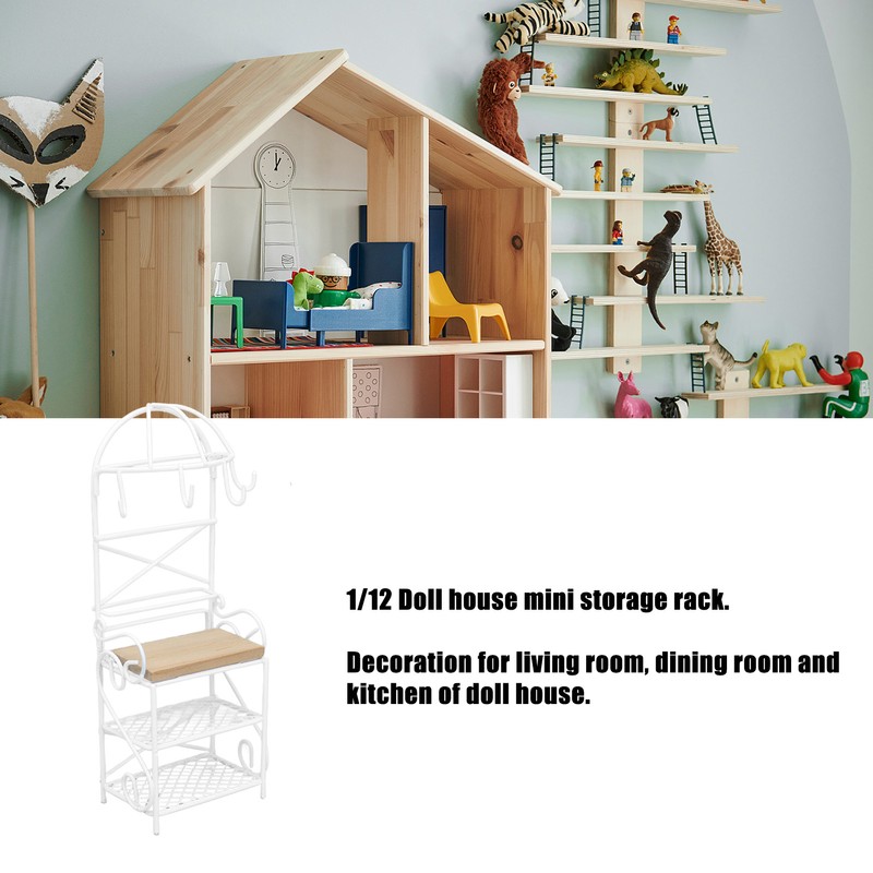 1:12 Miniature Storage Display Stand Mini Doll Bread Rack Dollhouse
