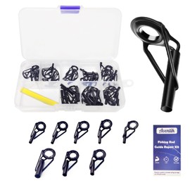 Aventik Fishing Rod Tip Repair Kit Complete with Rod Building Supplies, Complete Supplies and Tip Eyelet Replacements for Fishing Pole Repair Kit