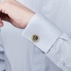 HAWSON A-Z Initial Cufflinks for Men and Women with Clear