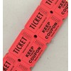 500 Red 50/50 Double Stub Raffle Tickets