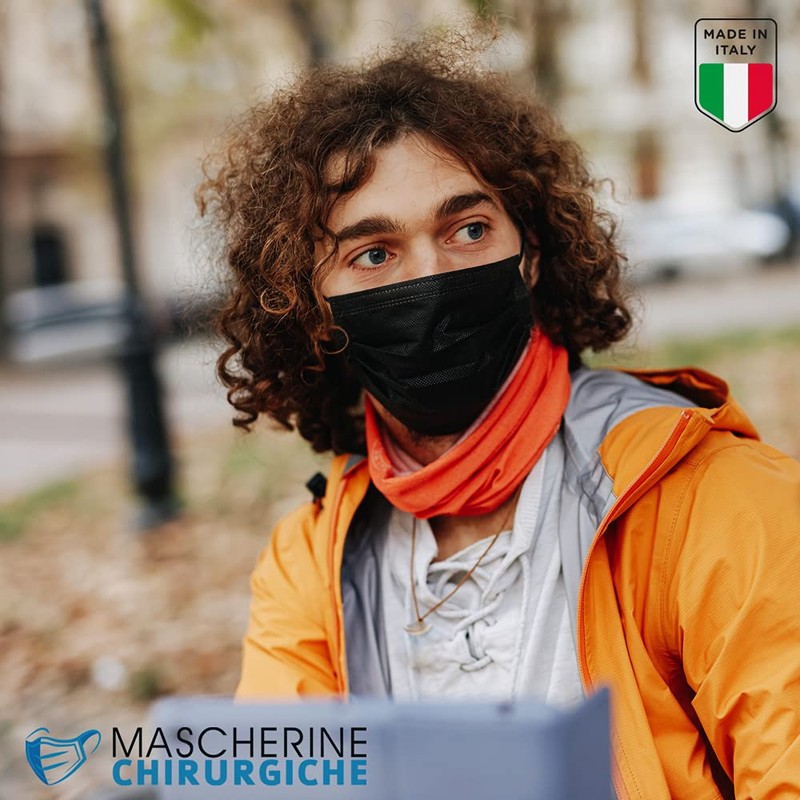 Pack of 60 Surgical Masks, Made in Italy, Medical Type
