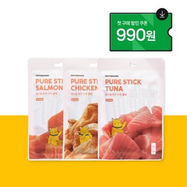 PETHROOM [페스룸] 퓨어 스틱 고양이간식 치킨 참치 연어 [PESROOM] Pure Stick Cat Treats Chicken Tuna Salmon