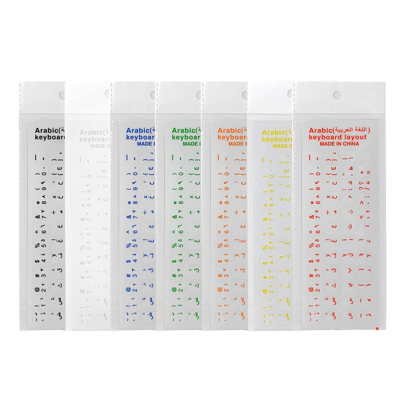 BOGEEL Arabic Keyboards Stickers PVC Keyboards Sticker Letters Clear for