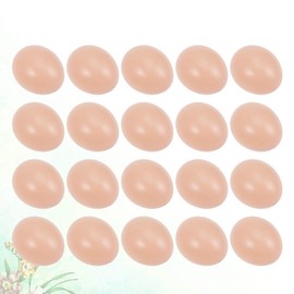 ULTECHNOVO Simulation Plastic Egg Plastic Egg Model Toy Creative Eggs Model Children Drawing Playing Toys for Kids Decoration 50pcs- Flesh Colour