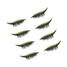 Healeved 8pairs Glitter Eyelash Stickers Eye Makeup Decals for Unique Beauty Looks Reusable and Easy Application for Parties and Daily Use