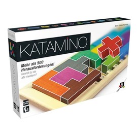 Gigamic, Katamino, Family Game, Wooden Game, 1-2 Players, from 8+ Years, 10 Minutes, German, Multicoloured, Colourful