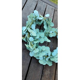 Green Eucalyptus Leafy Garland with Optional LED Lights Great for Decor at Weddings, Parties