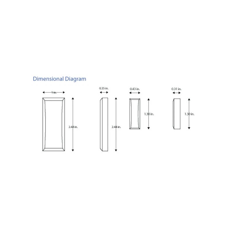 Interlogix TX-1010-01-1 - GE Interlogix DesignLine Wireless Slim Door/Window Alarm