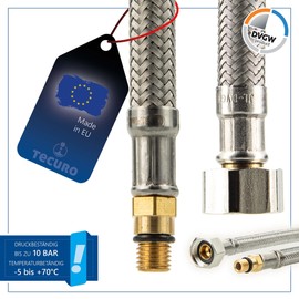 tecuro Sanitary Fittings Connection Hose M11 x 1 Short 3/8 Inch UWM x 350 mm