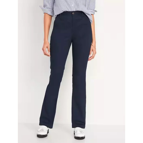 Old Navy Wow Bootcut Chino Pants Womens 8 Navy Blue
