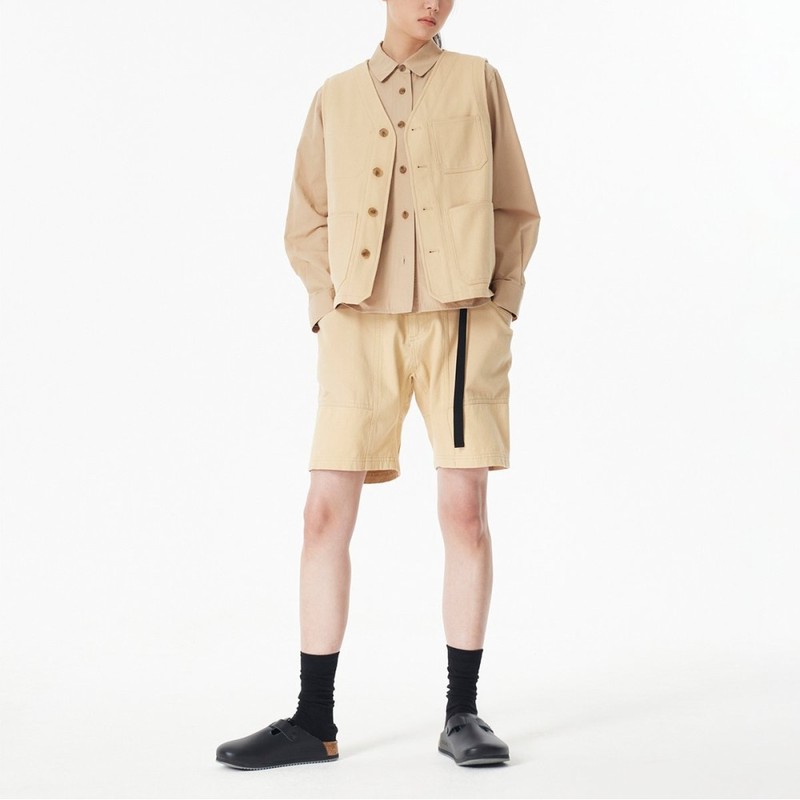 JAJU [JAJU/자주] 유니 버튼 베스트_베이지 [JAJU] Uni Button Vest_Beige