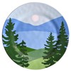 Merritt Lakeview by Kate Nelligan 11-1/2" Melamine Dinner Plate, Multicolor,