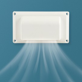 Flylin Ventilation Extractor Fan 12 V 15 W, Caravan Side Air Vent Fan Ventilation Slot, Cargo Trailer Ventilation Extractor Fan for Caravan, Motorhome, Trailer, RV (White)