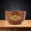 Wooden Rice Bowl Jujube Wood Anti Scald Exquisite Elegant Round