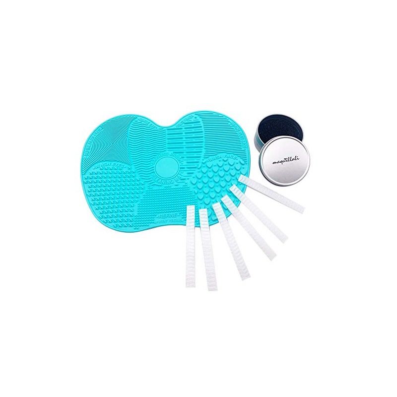 Kit 3 Limpiador silicona para brochas de maquillaje Alfombrilla Esponja