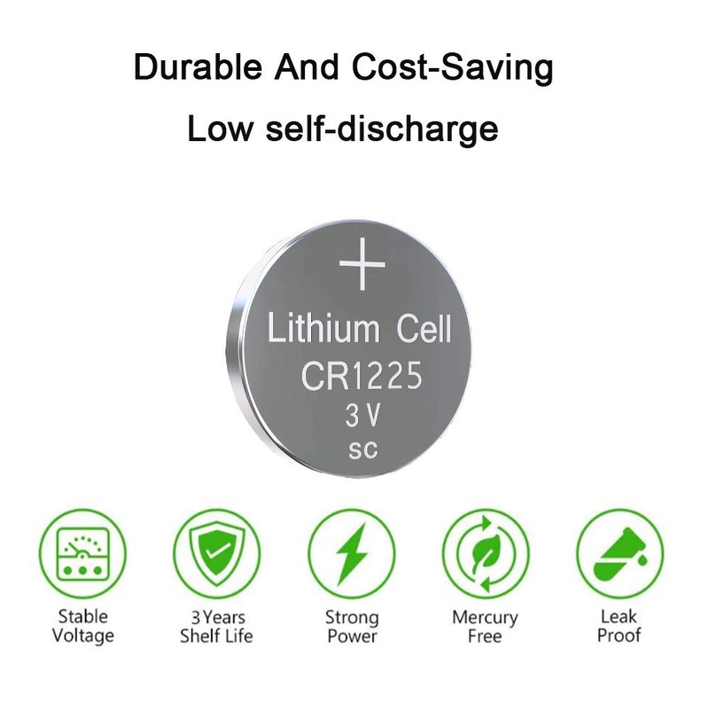 SKOANBE CR1225 1225 3V Lithium Battery-12PCS