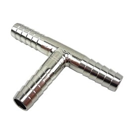 1/4" Stainless Steel Tee Barb 3 Way Co2 Splitter T