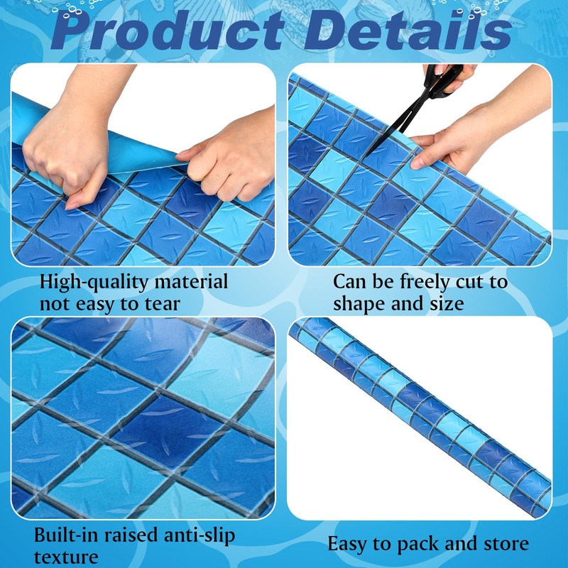 Drydiet Pool Step Mat Above Ground Ladder Mat, Swimming Protective