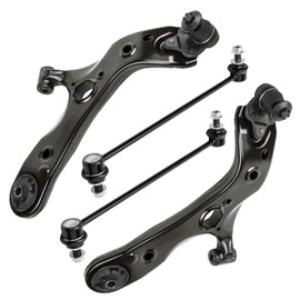 Detroit Axle - 4pc Front End Control Arms Kit for 11-17 Lexus CT200h, 10-15 Toyota Prius, 12-15 Prius Plug-In, 2 Lower Control Arms with Ball Joint 2 Sway Bar Links Replacement