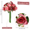 24 Pieces Artificial Rose Flowers Faux Silk Rose Flower with