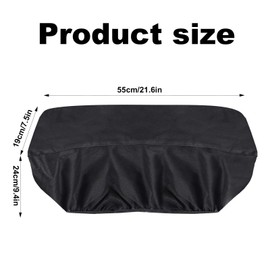 Winch Protective Cover, 21.6x9.4x7.5in Heavy Duty Winch Cover Oxford Cloth Waterproof Shield Weatherproof UV-Resistant Protector for 8500 to 17500 Lbs Electric Winches Indoor Outdoor (Black)