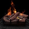 10 Pcs Gas Fireplace Logs, Small Size Ceramic Premium Heat-Resistant