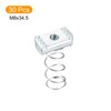 sourcing map Strut Spring Channel Nut Regular, 30Pcs M8x34.5 Carbon