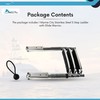 MARINE CITY Stainless Steel 3-Step Telescoping Swim Ladder with Slide