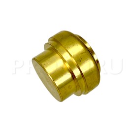 PROCURU 4-Pack 1.25-Inch PushFit End Cap, Push-to-Connect Brass Plumbing Fitting for Copper, PEX, CPVC, PE-RT Pipe, Certified Safe (1-1/4", 4-Pack)