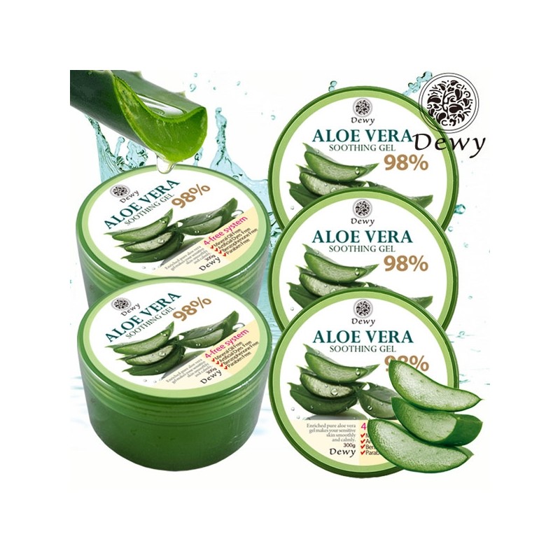 Dewy Real Moisturizing Aloe Vera Soothing Gel 98% 300g x
