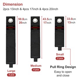 UCINNOVATE 10 Pack Extension Cord Holder, Heavy Duty Storage Straps, Extension Cord Organizer for Garage, Hook and Loop Extension Cord Organizer, Holder, Cord Wrap, Hose, Rope, Cables of Home