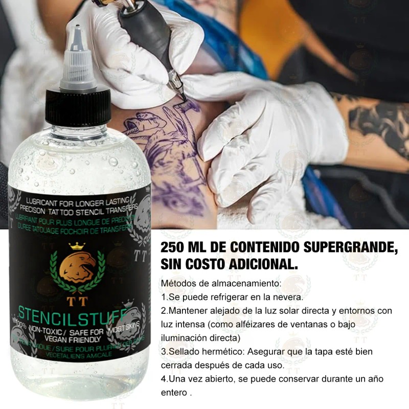 Tt Gel Hectográfico Pega Stencil Para Tatuaje Alta 250ml