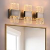 MELUCEE 3-Light Brushed Nickel Vanity Light Bar LED Bathroom Lighting