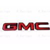 Auto Front Rear GMC Black Red Emblem Overlay 2019-2025 GMC