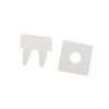TUCKBOLD 100Pcs White Square Plastic Fastener Retainer Clips for Auto
