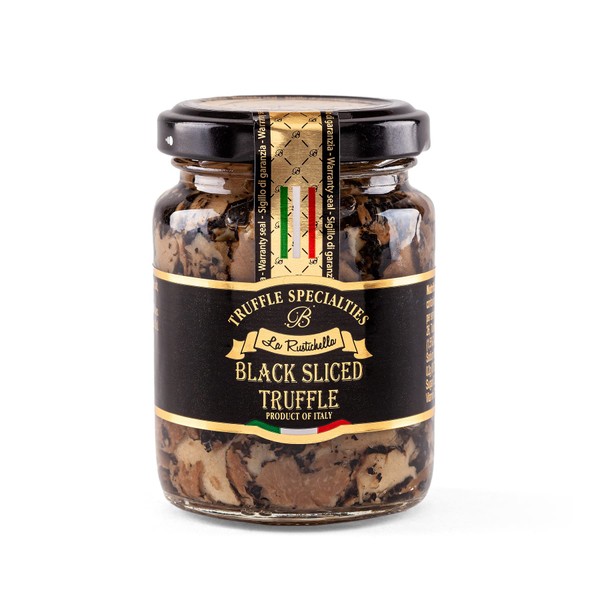 La Rustichella - Black Sliced Truffle (90 g , 3.17 OZ ) - Vegan, Gluten Free , Cholesterol Free