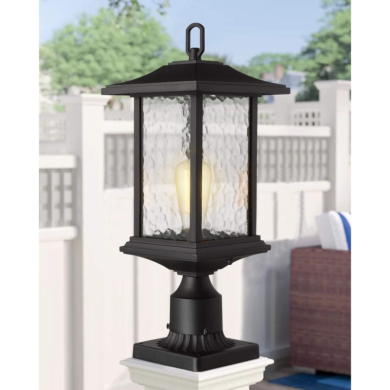 Beionxii Dusk to Dawn Outdoor Post Lights, 21inch Large Exterior
